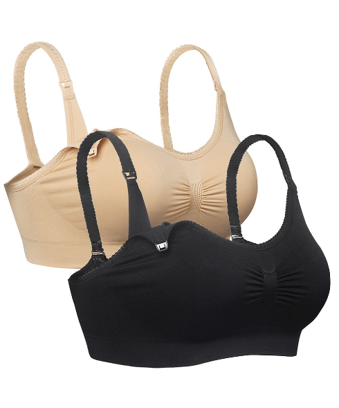 HBselect 3 Pcs Maternity Nursing Bra Seamless with Additional Bra  Extensions Breastfeeding and Sleeping Without Wires for Women Black S :  : Fashion