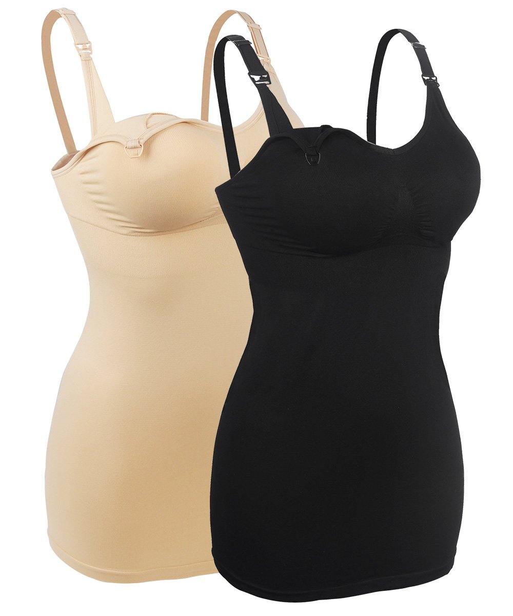 Buy Bralido Women's Nursing Tank Camis with Built-In Maternity Bra for  feeding Pack of 3 Color Black White Grey Size XL Online at  desertcartSeychelles