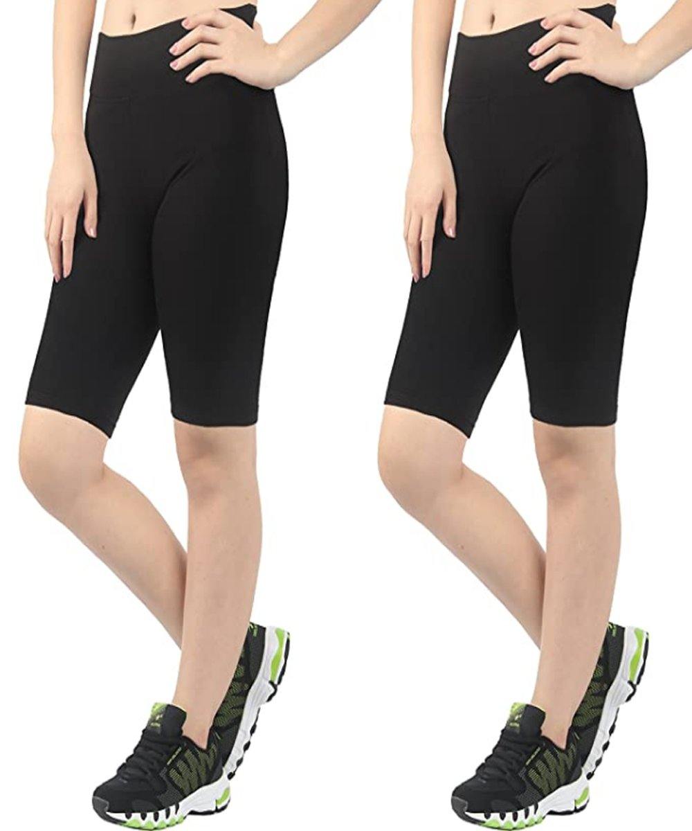 Buy Vinconie Women Cropped Cotton Leggings 3/4 Pants Underwear Summer Plus  Size at Amazon.in