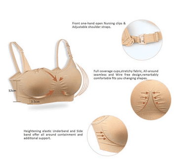 iLoveSIA 3PACK Seamless Convertible Clip Down Maternity and Nursing Br